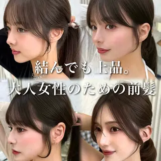 セミロング 似合わせレイヤー/ 透明感カラーのヘアスタイル