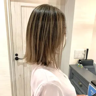 ミディアム カラー ムラヨシ ショータのヘアスタイル