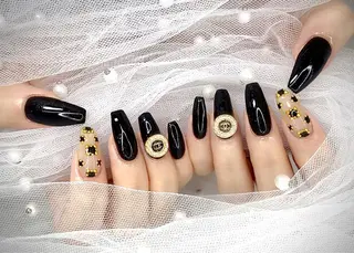 ネイル I-nailロング /ワンホン/キラキラのネイルデザイン