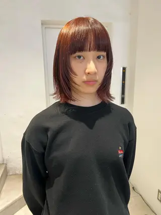 ミディアム カラー 顔周りカット/透明感 カラー✂️MEIのヘアスタイル