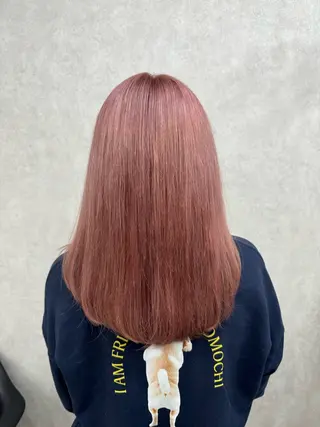 セミロング 🍎暖色カラーで大人 可愛く🍒齋藤すみれのヘアスタイル