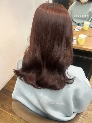 ロング カラー 大阪デザインカラー/ カットモデル募集のヘアスタイル