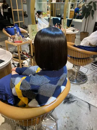 ミディアム パーマ 縮毛矯正/髪質改善 表参道/千田大地のヘアスタイル