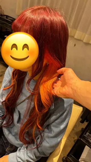 ロング カラー マンツーマン 半個室サロン中田大喜のヘアスタイル