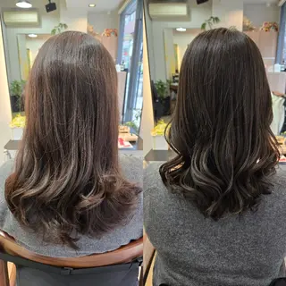 ミディアム パーマ 野村 果音(カノン)のヘアスタイル