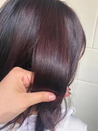 ミディアム カラー こやま りほのヘアスタイル