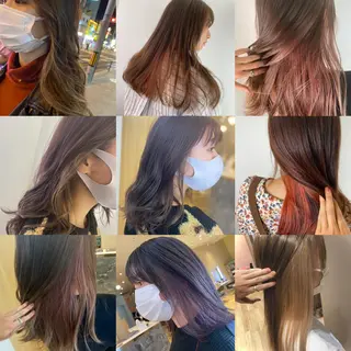 セミロング カラー ハイトーンヘア/ 島崎　タクミのヘアスタイル