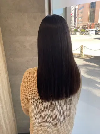 セミロング 迫 京都のヘアスタイル