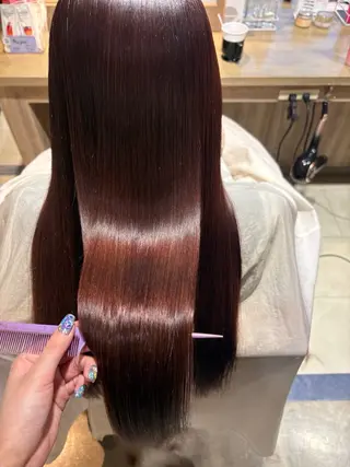 ロング カラー 艶髪×透明感カラー ののかのヘアスタイル