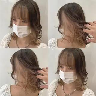 ミディアム カラー 美容室 HAKUAのヘアスタイル