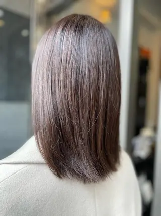 セミロング カラー 💎白髪染めも対応 🙆👌山本明菜のヘアスタイル