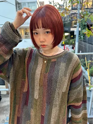 ショート カラー ボブ/似合わせカット /ニュアンスカラーのヘアスタイル