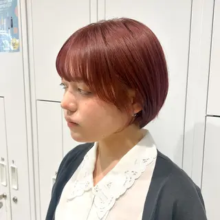ショート カラー 🤡暖色レイヤー 🤡みさきのヘアスタイル