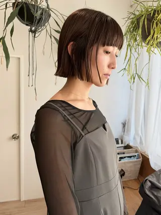ショート カラー 水田 成美のヘアスタイル