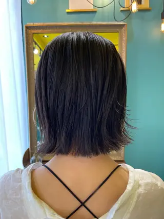 ミディアム カラー 末石 智のヘアスタイル