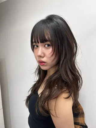 ロング カラー キッズ 盛れる艶カラー× レイヤーカット/咲来のヘアスタイル