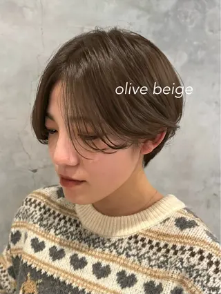 ミディアム カラー ヘアアレンジ 顔周りカット×透明感 カラー💫AINAのヘアスタイル