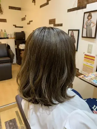 ミディアム カラー サトウ シューイチのヘアスタイル