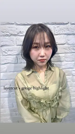 ミディアム カラー つくば 【Ciqi】 あくつのヘアスタイル