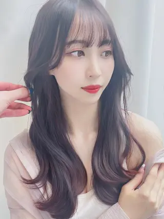 セミロング カラー 顔周り特化/韓国ヘア /レイヤー/吉野幸大のヘアスタイル