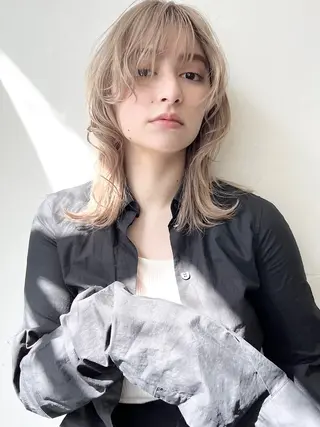 ミディアム カラー HARU//原宿🤍 リピート率NO.1のヘアスタイル