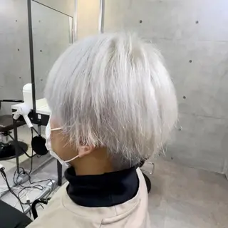 ショート カラー メンズ 髪質改善/ブリーチ /長山遼太郎のヘアスタイル