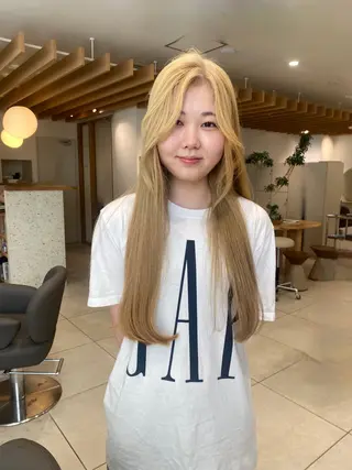ロング 似合わせカットカラー りおなのヘアスタイル