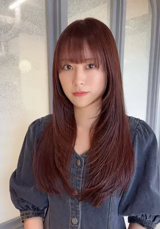 セミロング カラー 二ヶ月綺麗が続くレ イヤー/星野六三四のヘアスタイル