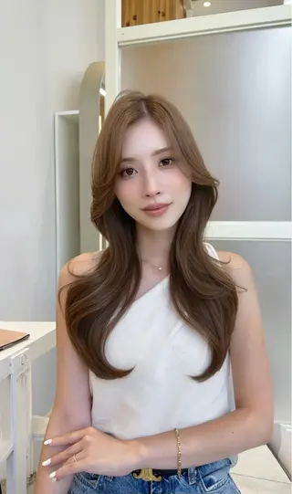 セミロング oto🤍×美髪× ゆるふわレイヤーのヘアスタイル