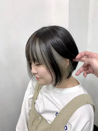 ショート ブリーチ毛に縮毛矯正 ✨カラー✨山田 正幸のヘアスタイル