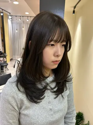 ロング カラー hub hair レイヤー/透明感のヘアスタイル