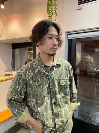 ショート パーマ メンズ イマイ リサのヘアスタイル