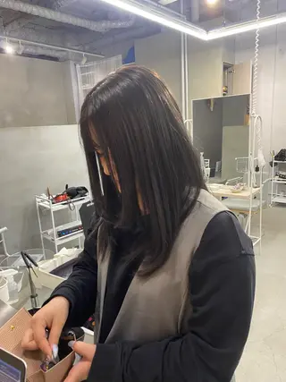 セミロング カラー 前橋 姫奈のヘアスタイル