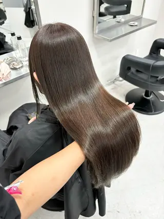 ロング パーマ 似合わせレイヤー/ 縮毛矯正🎀minaのヘアスタイル