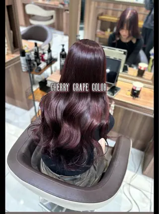 ロング カラー リノ🖤艶髪 カラー🖤🇰🇷のヘアスタイル