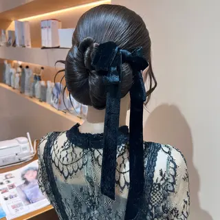 ロング ヘアアレンジ ✨カチモリ✨レイヤー 韓国ヘア🇰🇷ゆいのヘアスタイル