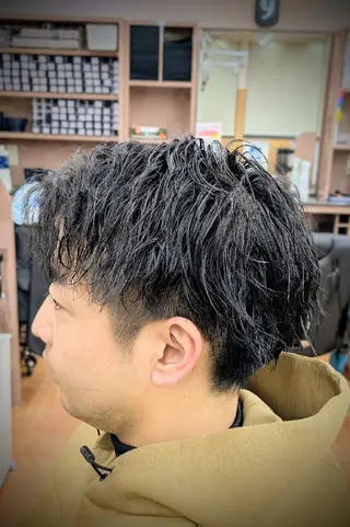 ショート パーマ 理容プラージュ燕三条 福井のヘアスタイル