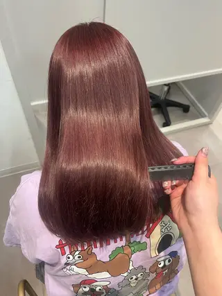 セミロング カラー みう/仙台/暖色/ 艶髪/顔周りカット/のヘアスタイル