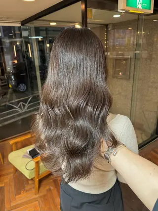 セミロング カラー 矢野 晃平のヘアスタイル