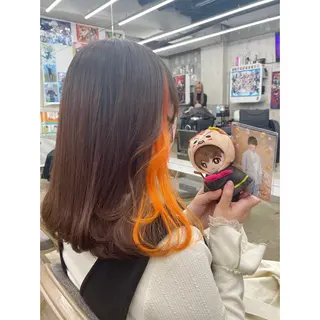 ミディアム カラー 推しカラー✨ オタク美容師ユウカのヘアスタイル