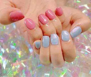 ネイル 23時まで❤︎韓国、 ワンホンネイルのネイルデザイン