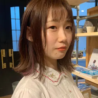ミディアム カラー コウノス マサコのヘアスタイル