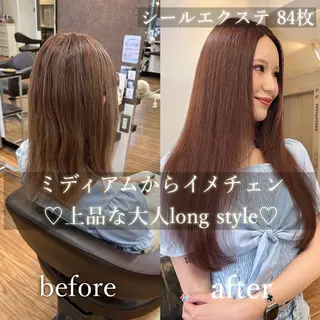 ロング カラー ANKH CROSS 🦋mako🦋のヘアスタイル