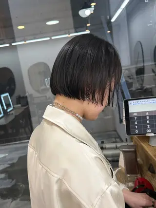 ショート カラー パーマ ヘアアレンジ ✨顔まわりカット ✨渋谷人気No.1✨のヘアスタイル