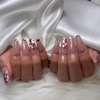 ロング ネイル BELLUNA Mizuki❤︎のネイルデザイン