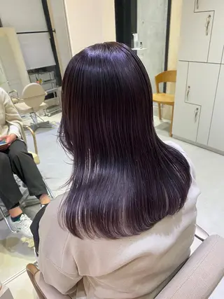 セミロング カラー ボブ/ミニボブ 透明感カラーkadoのヘアスタイル