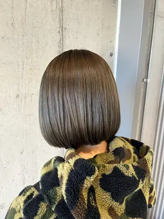 ミディアム カラー ヘアアレンジ ボブ×艶カラー 特化・リクト💥のヘアスタイル
