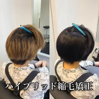 ショート カラー パーマ ブリーチ縮毛矯正/ デサキ ショウヘイのヘアスタイル