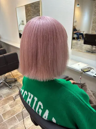 ショート カラー ヘアカラー&縮毛矯正 STAR☆RIVERのヘアスタイル