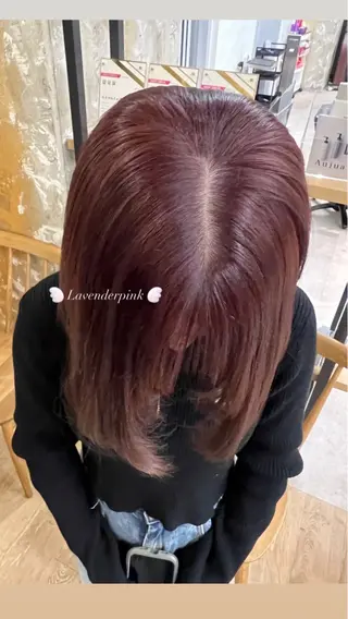ミディアム カラー ハイトーン/ピンクカ ラー/minku🧸のヘアスタイル